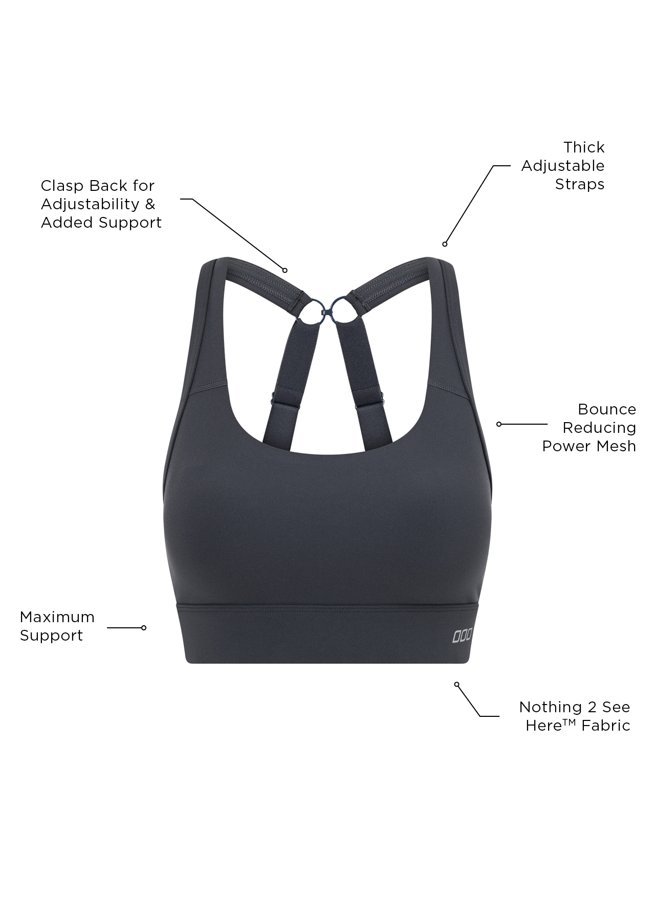 Compress Compact Sports Bra Grey Lorna Jane SG