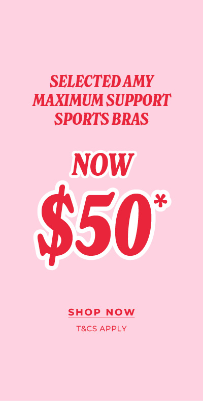 Selected Amy Maximum Support Sports Bras - Now $50!*