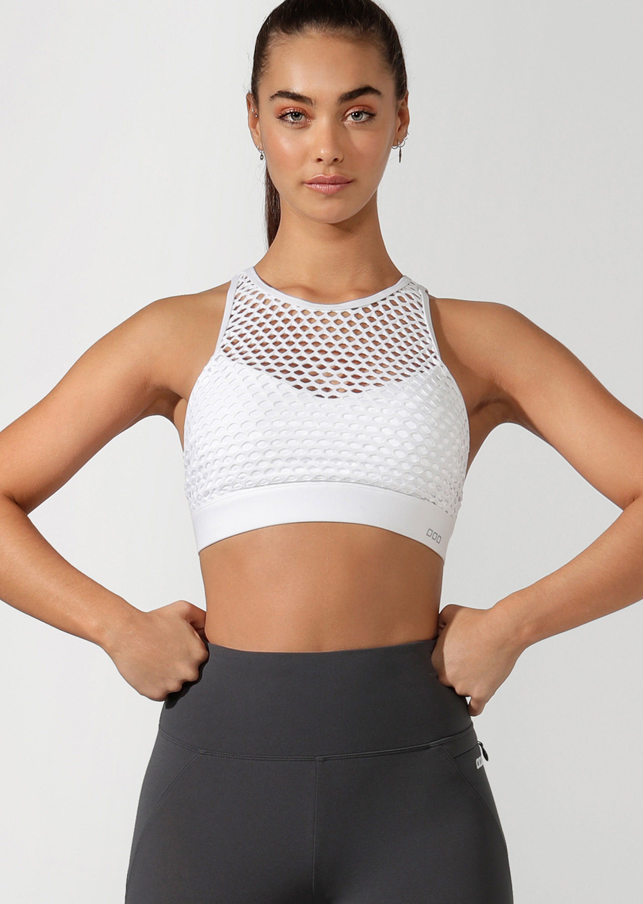 Just Let Me Workout Sports Bra, White