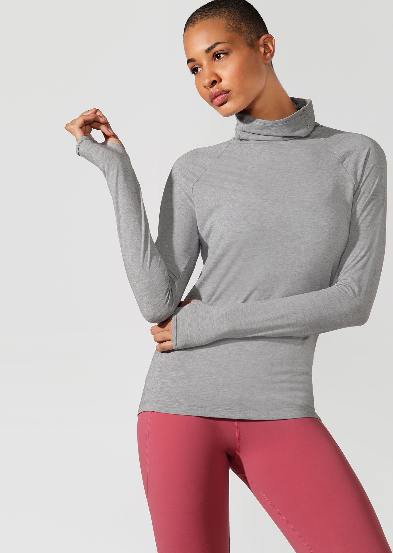 Workout Active Long Sleeve Top Nu Grey Marl Lorna Jane Sg